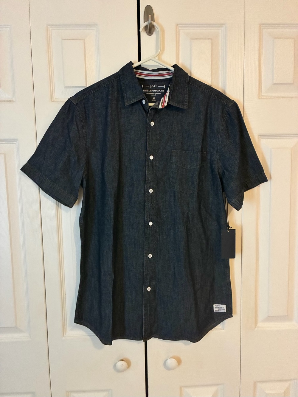 PD&C Denim Short-Sleeve Button-Down Shirt